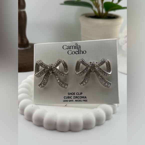 Camila Coelho Accessories - ✨ Camila Coelho Bow Shoe Clips – Cubic Zirconia Sparkle ✨